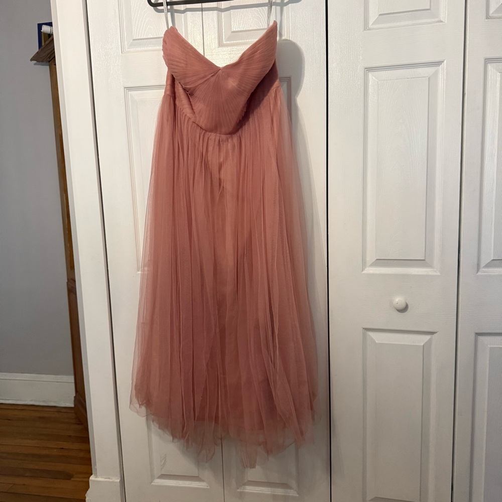 Elegant Pink Strapless Dress